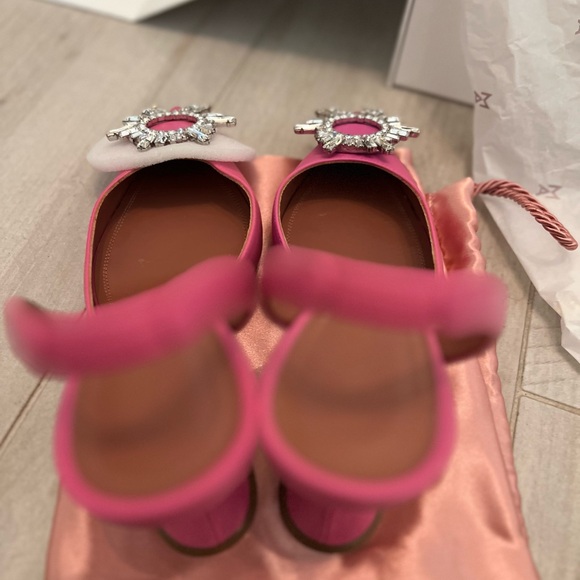 Amina Muaddi Begum Sling Nappa Pink 38.5 - Picture 11 of 12